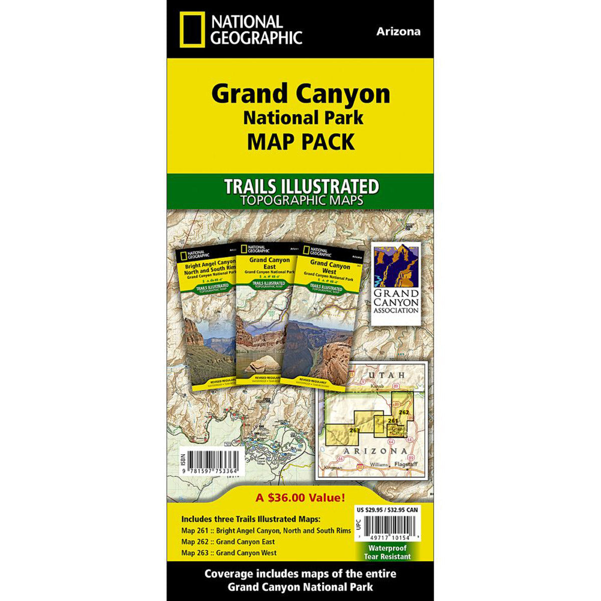 Grand Canyon National Park [Map Pack Bundle] Map-National Geographic Maps-Uncle Dan&#39;s, Rock/Creek, and Gearhead Outfitters