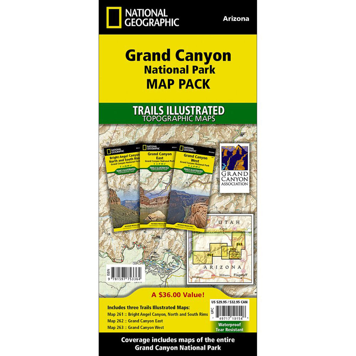 Grand Canyon National Park [Map Pack Bundle] Map-National Geographic Maps-Uncle Dan's, Rock/Creek, and Gearhead Outfitters