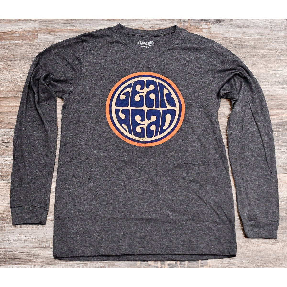Gearhead Groovy Long Sleeve T-Shirt Dark Grey Heather