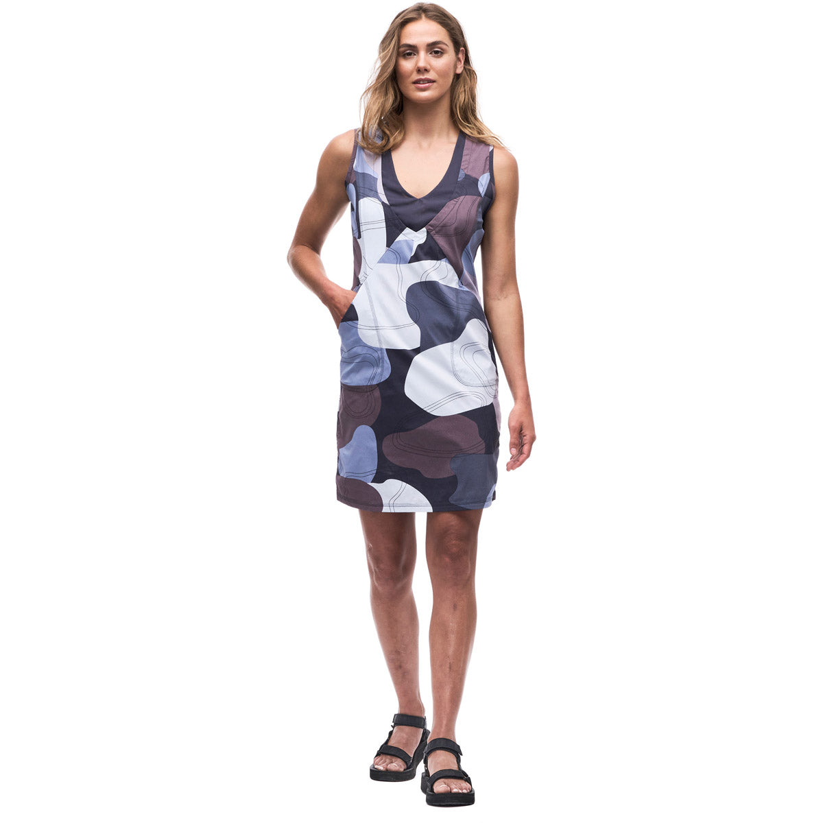 Indyeva Women&#39;s Knee Length Sleeveless Dress Liike IV Odyssey Topo Print