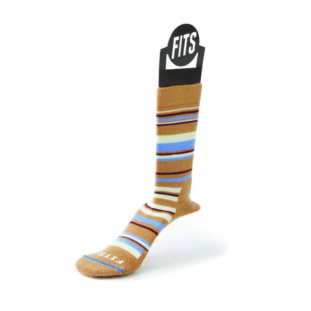 Fits Medium Hiker Striped Crew Socks Iced Coffee