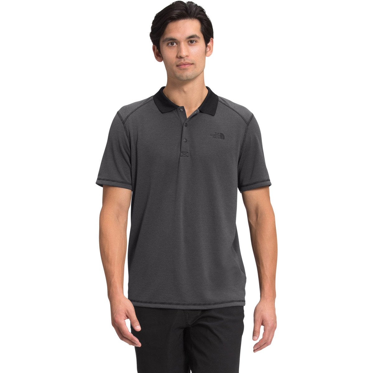 The North Face Men&#39;s Short Sleeve Horizon Polo TNF Black Stripe