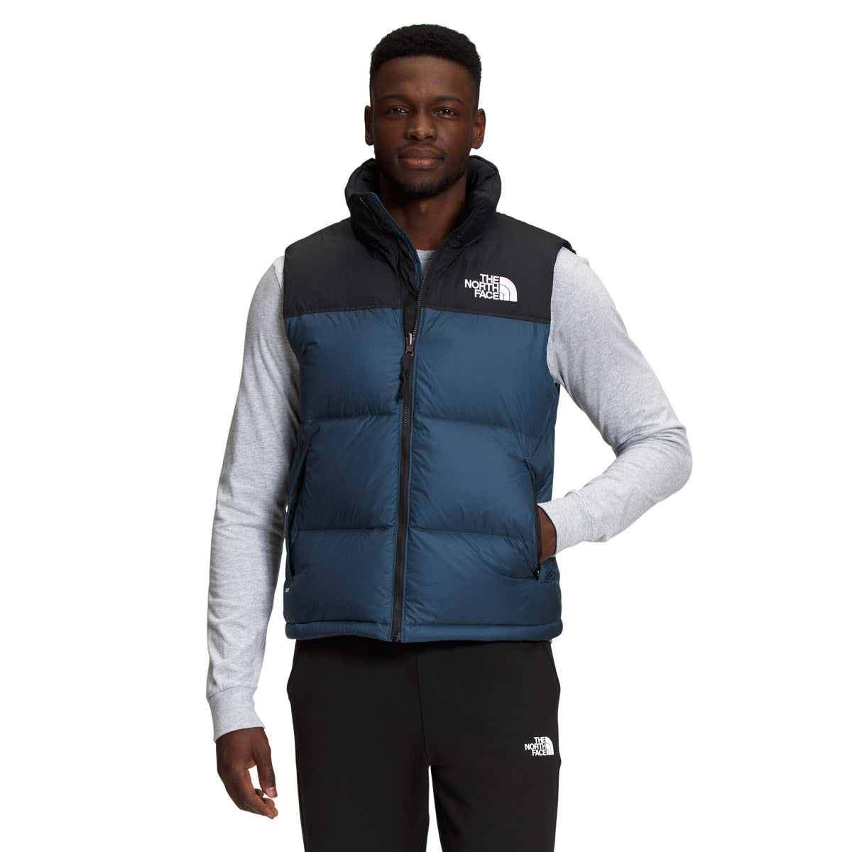 Mens nuptse jacket discount black