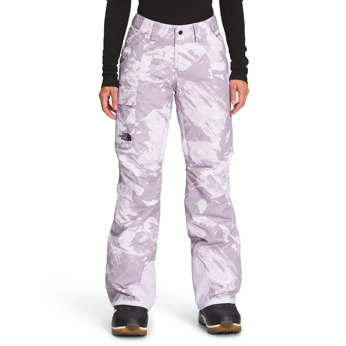 The North Face Women's Freedom Insulated Pant Lavender Fog Tonal ountainscape Print / M