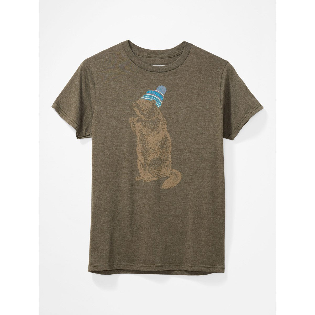 Marmot Men's Pom Pom Short-Sleeve T-Shirt Olive Heather