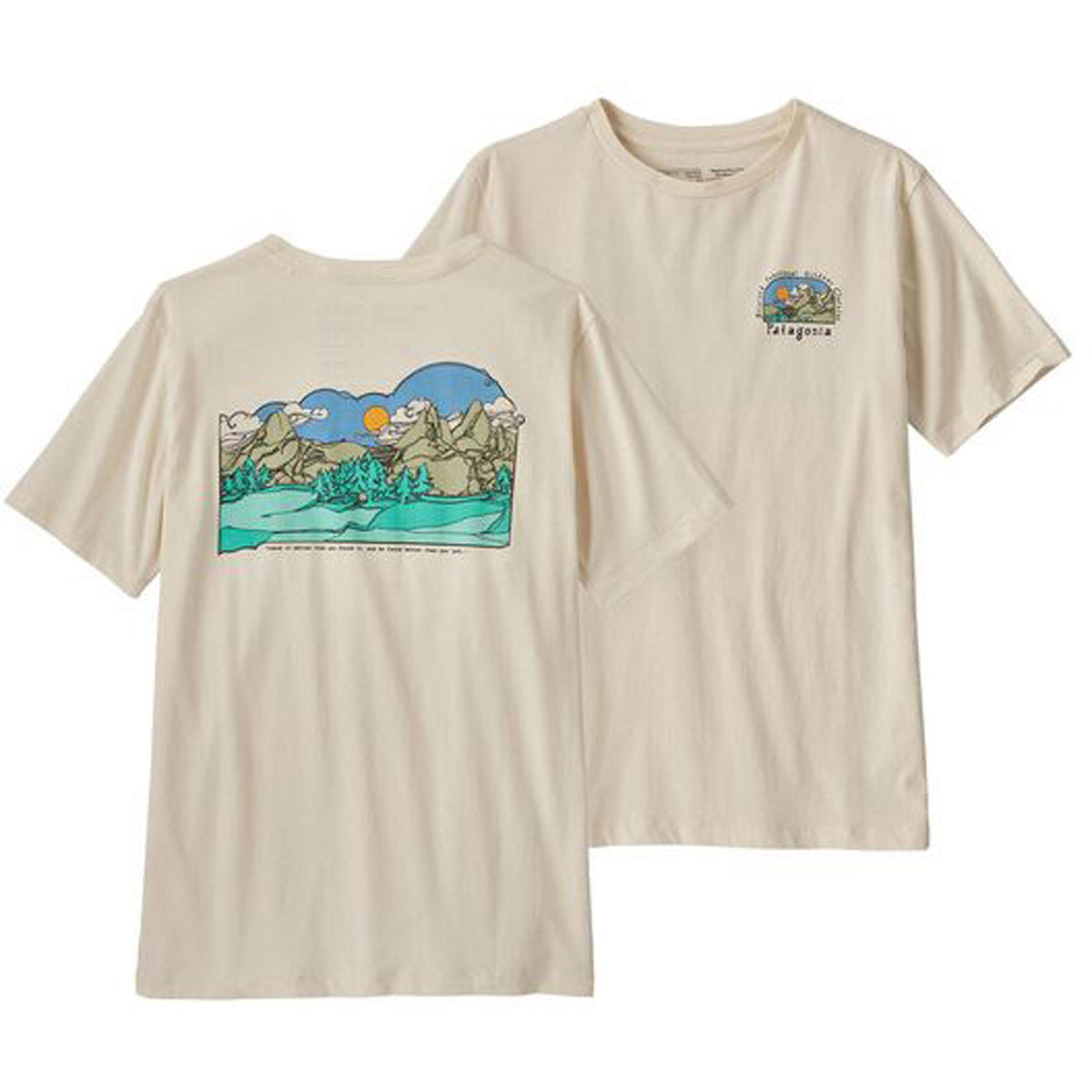 Patagonia Kids' Regenerative Organic Certified Cotton Graphic T-Shirt Lost And Found: Undyed Natural