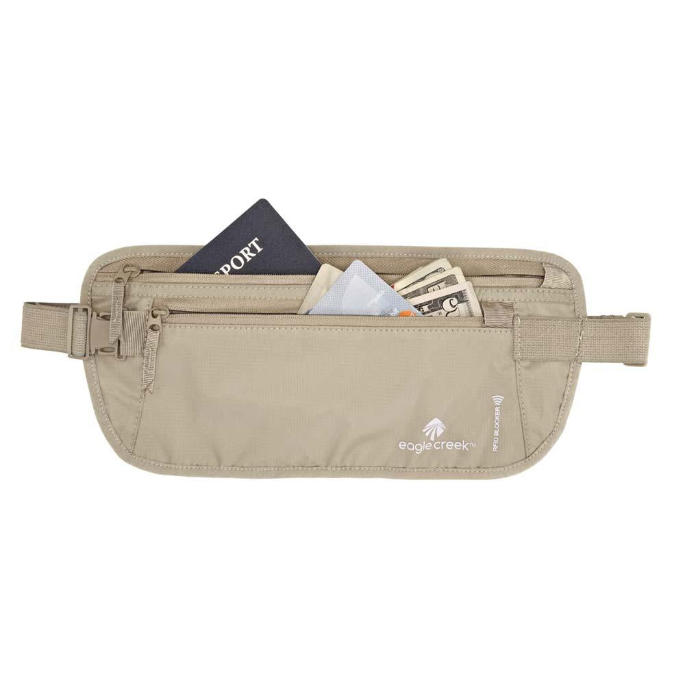RFID Blocker Money Belt DLX-Eagle Creek-Tan-Uncle Dan's, Rock/Creek, and Gearhead Outfitters