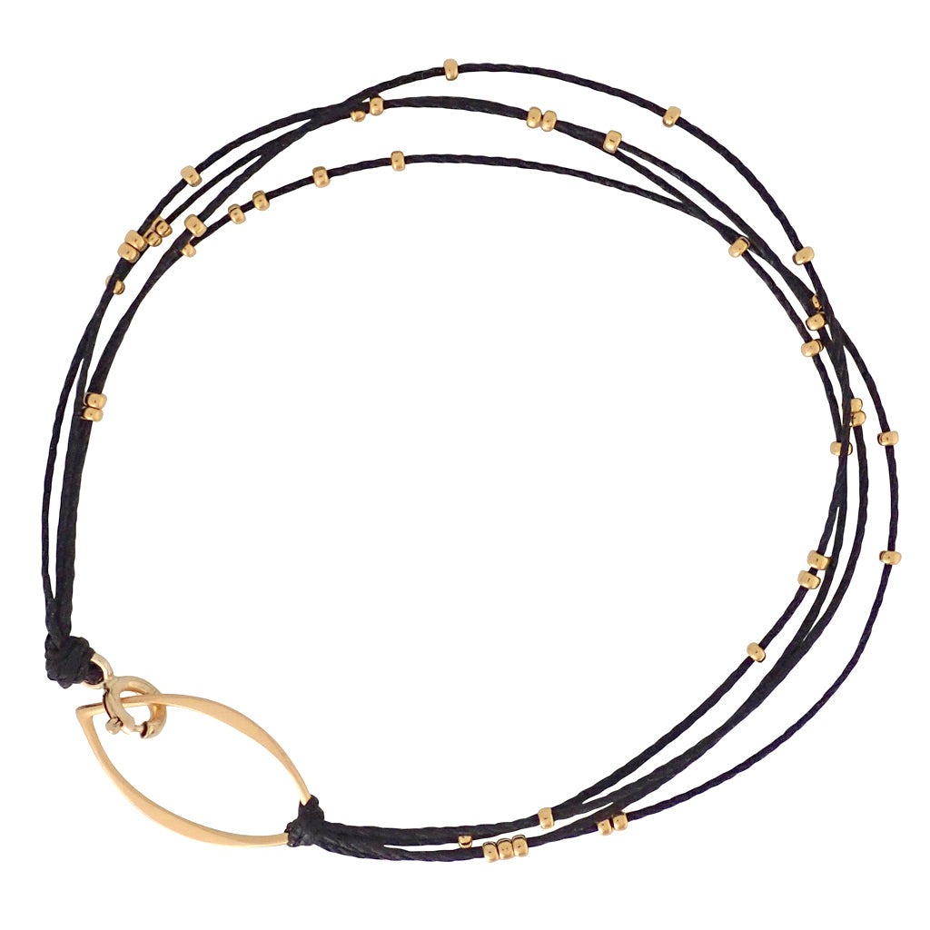 Bronwen Radiance Bracelet Black - Gold