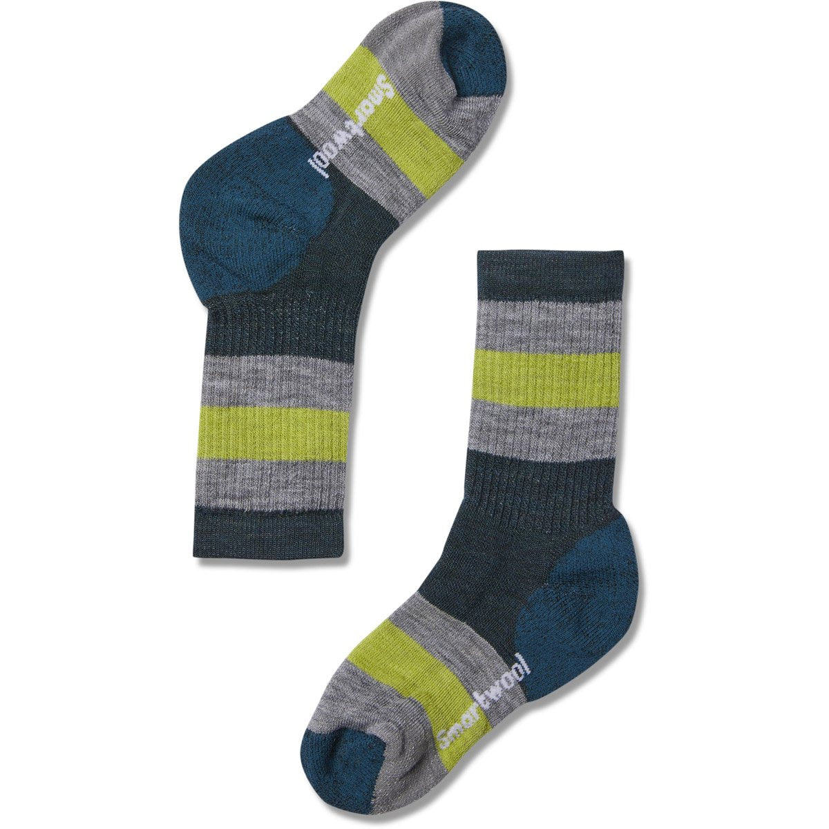 Smartwool Kids&#39; Hike Medium Striped Crew Socks Everglade