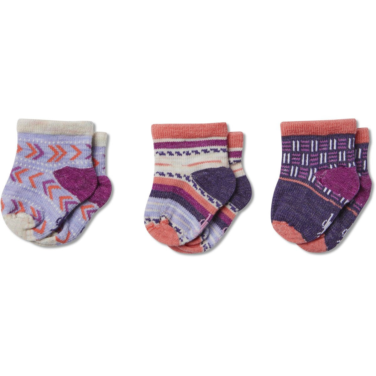 Smartwool Baby Bootie Batch Socks Trio Gift Box Meadow Mauve