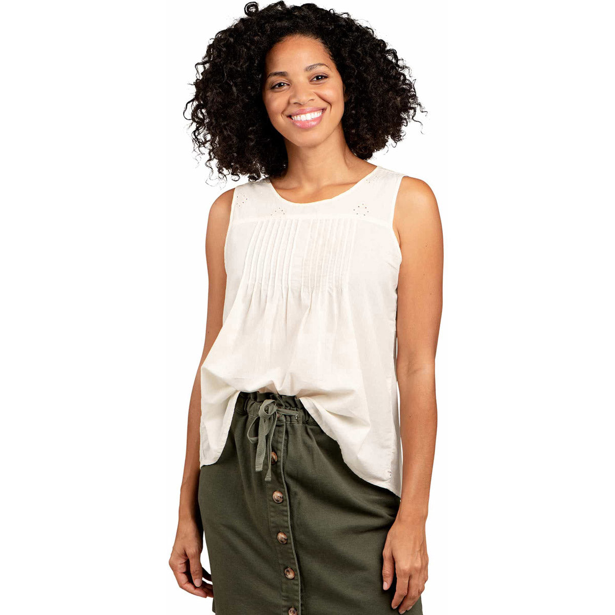 Toad&Co. Women's Willet Pintuck Tank Egret