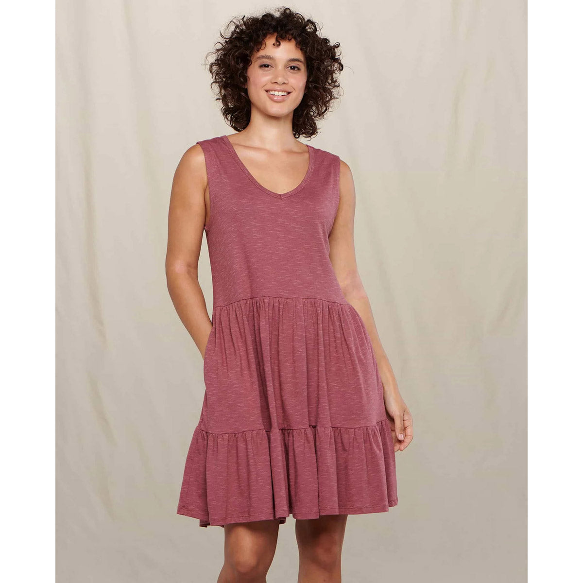 Toad&Co. Women's Marley Tiered Sleeveless Dress Wild Ginger