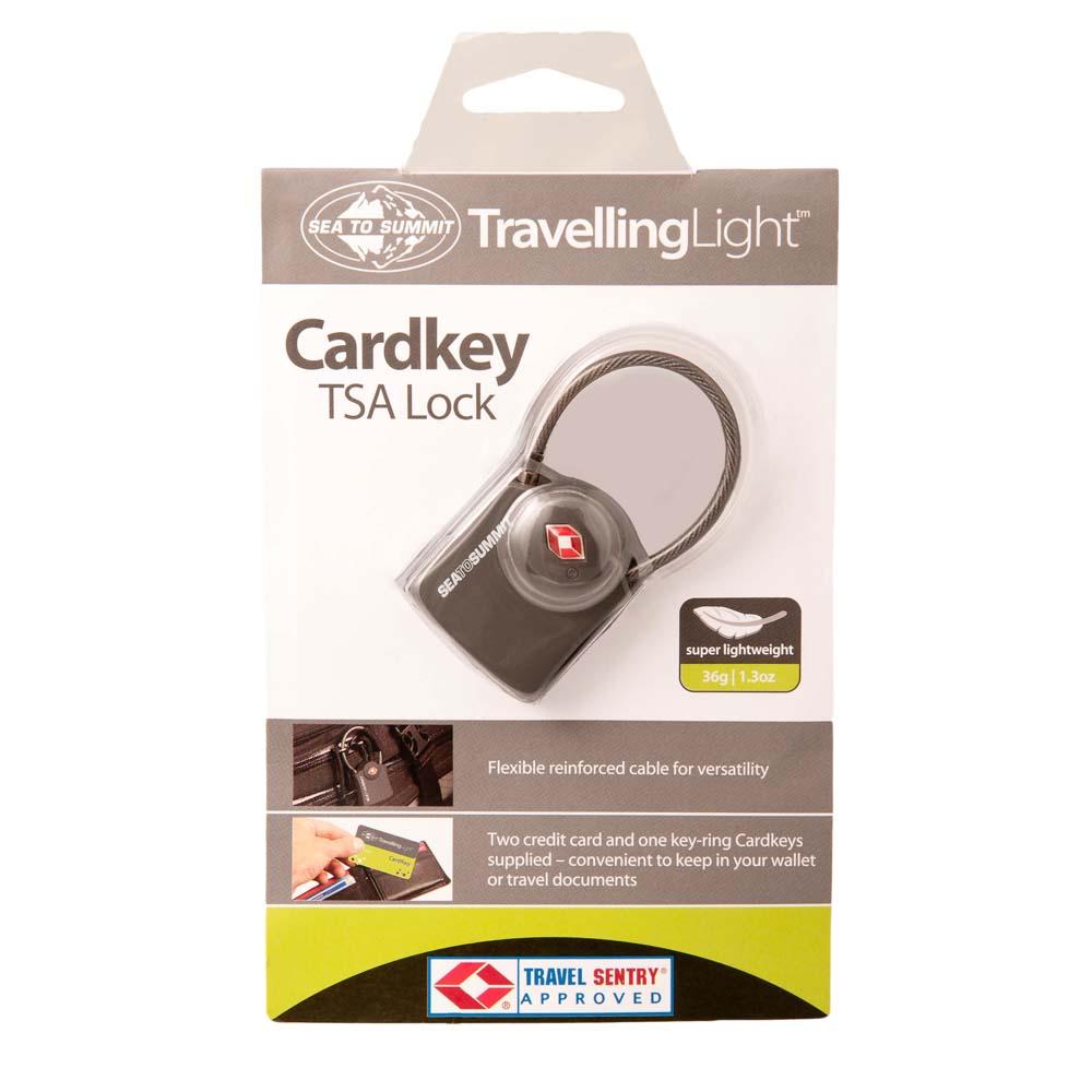 Travelling Light TSA Travel Lock-Cardkey with Cable-Sea to Summit-Uncle Dan&#39;s, Rock/Creek, and Gearhead Outfitters