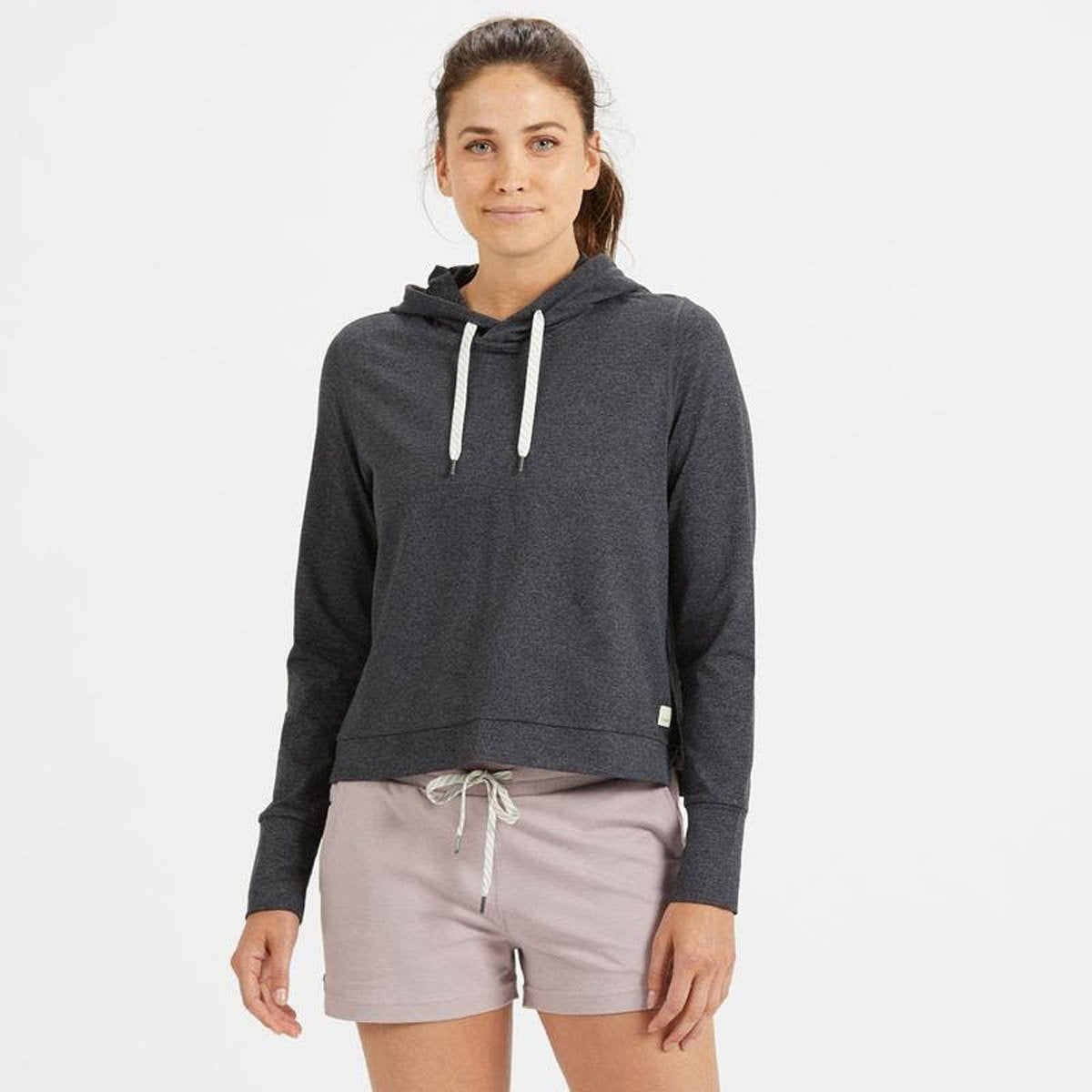Vuori Women's Halo Essential Hoodie Charcoal Heather