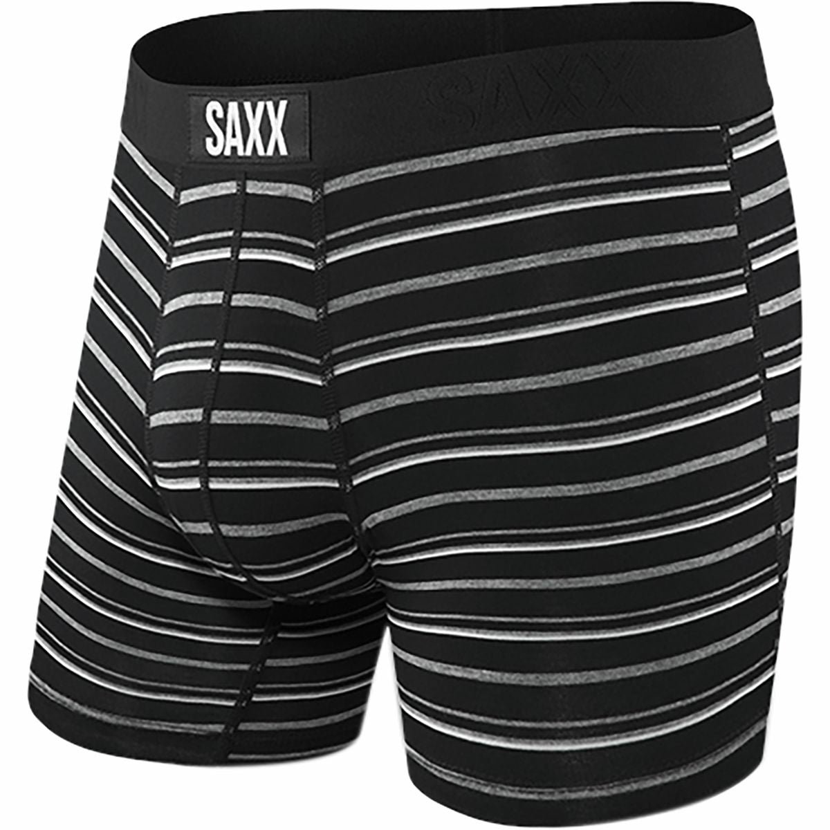 New SAXX Men's XL VIBE Boxer Brief Underwear Slim Fit Grey/Black Ballpark  Pouch 