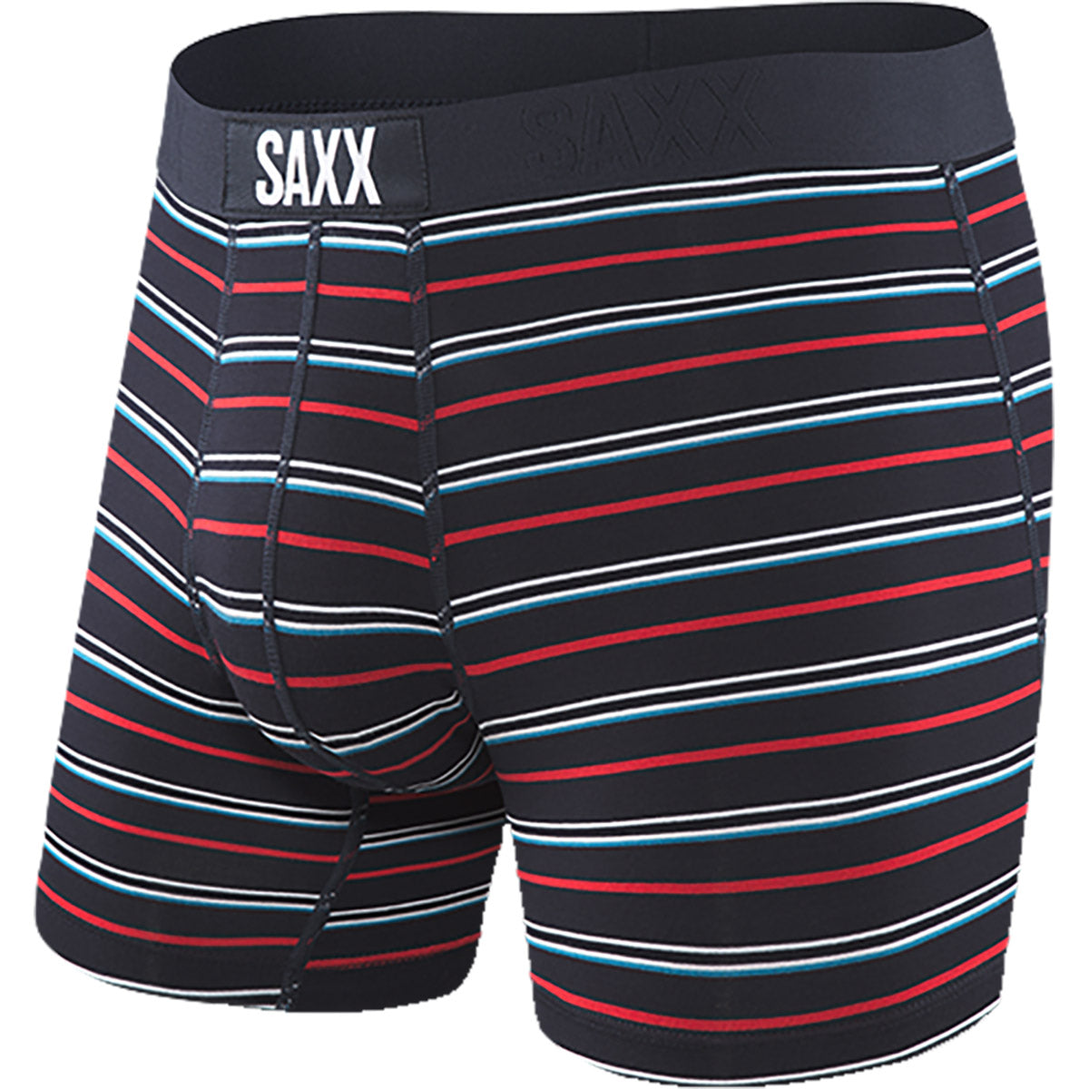 Saxx Underwear Co. Men's Vibe Boxer Brief Dark Ink Coast Stripe