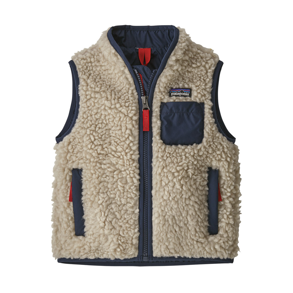 Patagonia Baby Retro-X Vest Natural w/New Navy