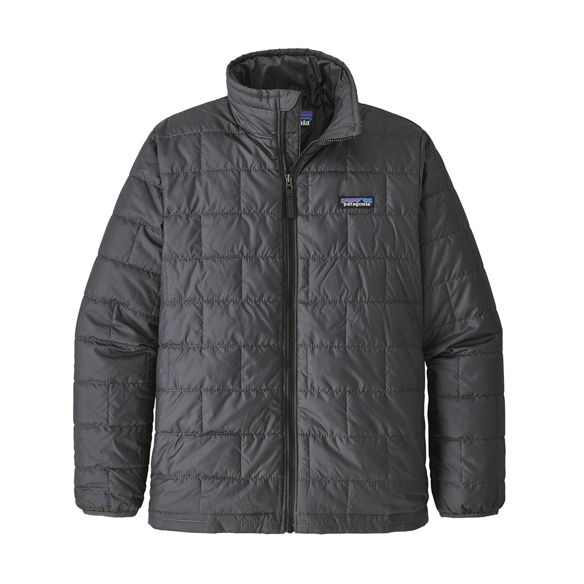 Patagonia Boys' Nano Puff Jacket Forge Grey w/Ink Black