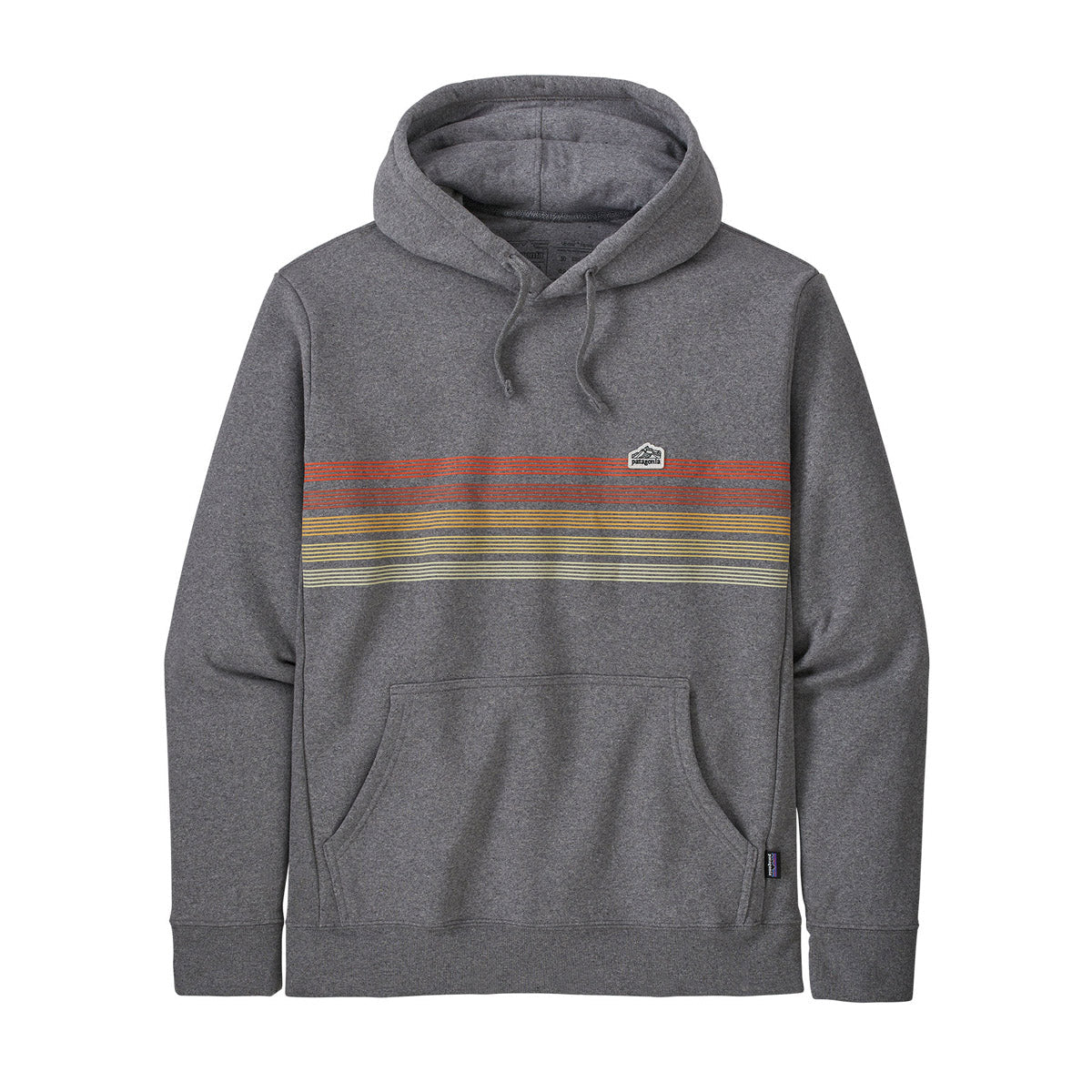 Patagonia Men&#39;s Line Logo Ridge Stripe Uprisal Hoody Gravel Heather