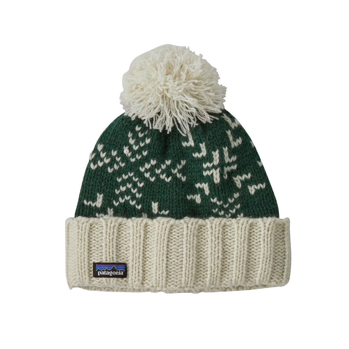 Patagonia Snowbelle Beanie Evergreen Flakes: Pinyon Green