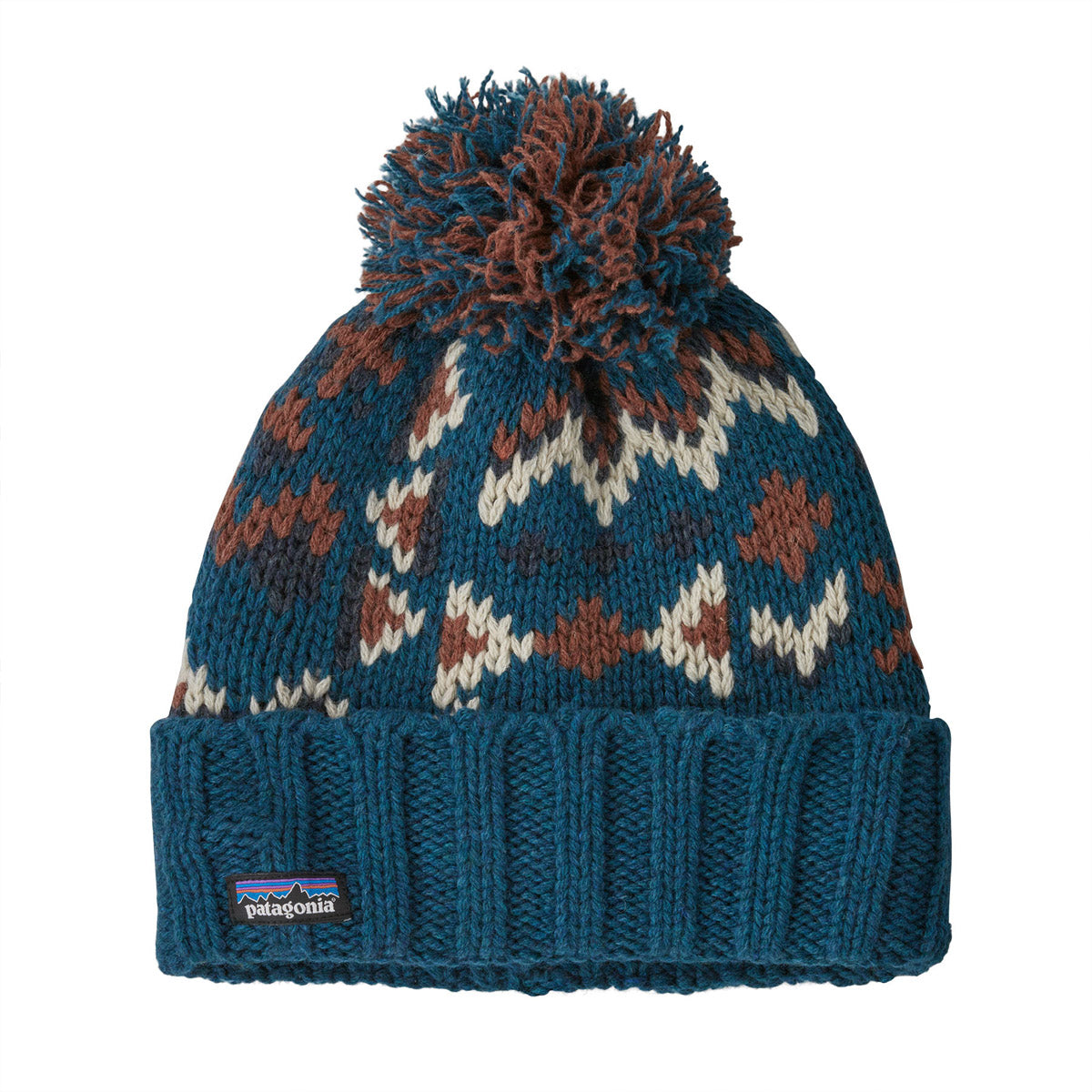 Patagonia Snowbelle Beanie Wandering Woods Knit: Wavy Blue