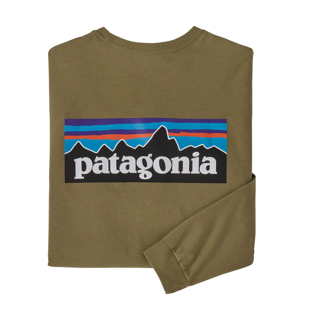 Patagonia Men's Long-Sleeved P-6 Logo Responsibili-Tee oray Khaki / M