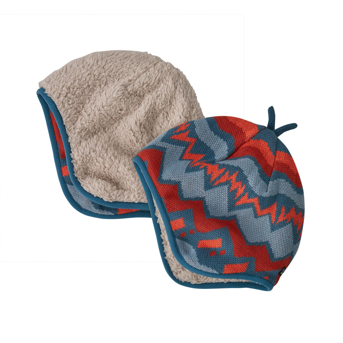 Patagonia Baby Reversible Beanie Lofoten Geo Knit: Wavy Blue