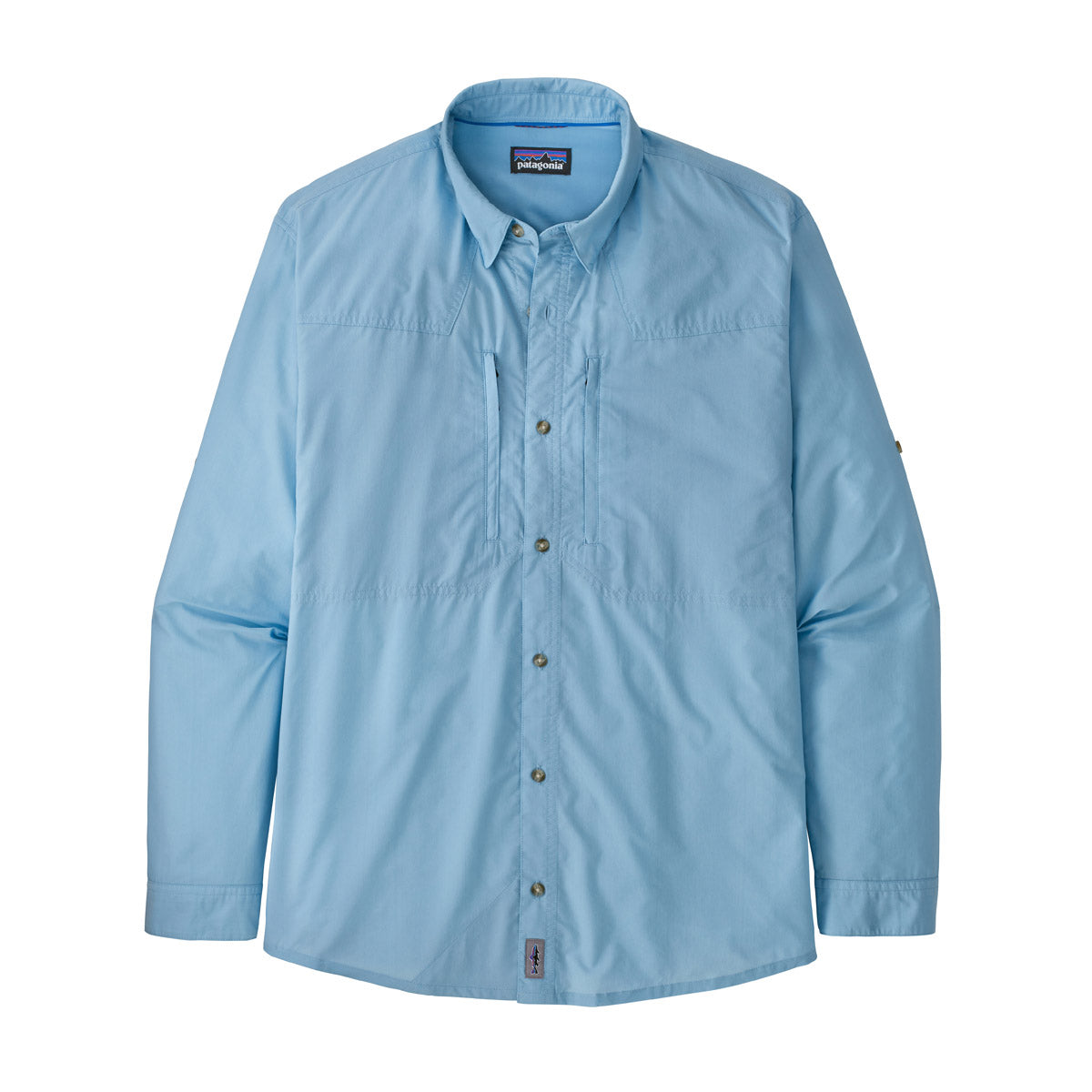 Patagonia Men's Long-Sleeved Sun Stretch Shirt Chambray: Lago Blue