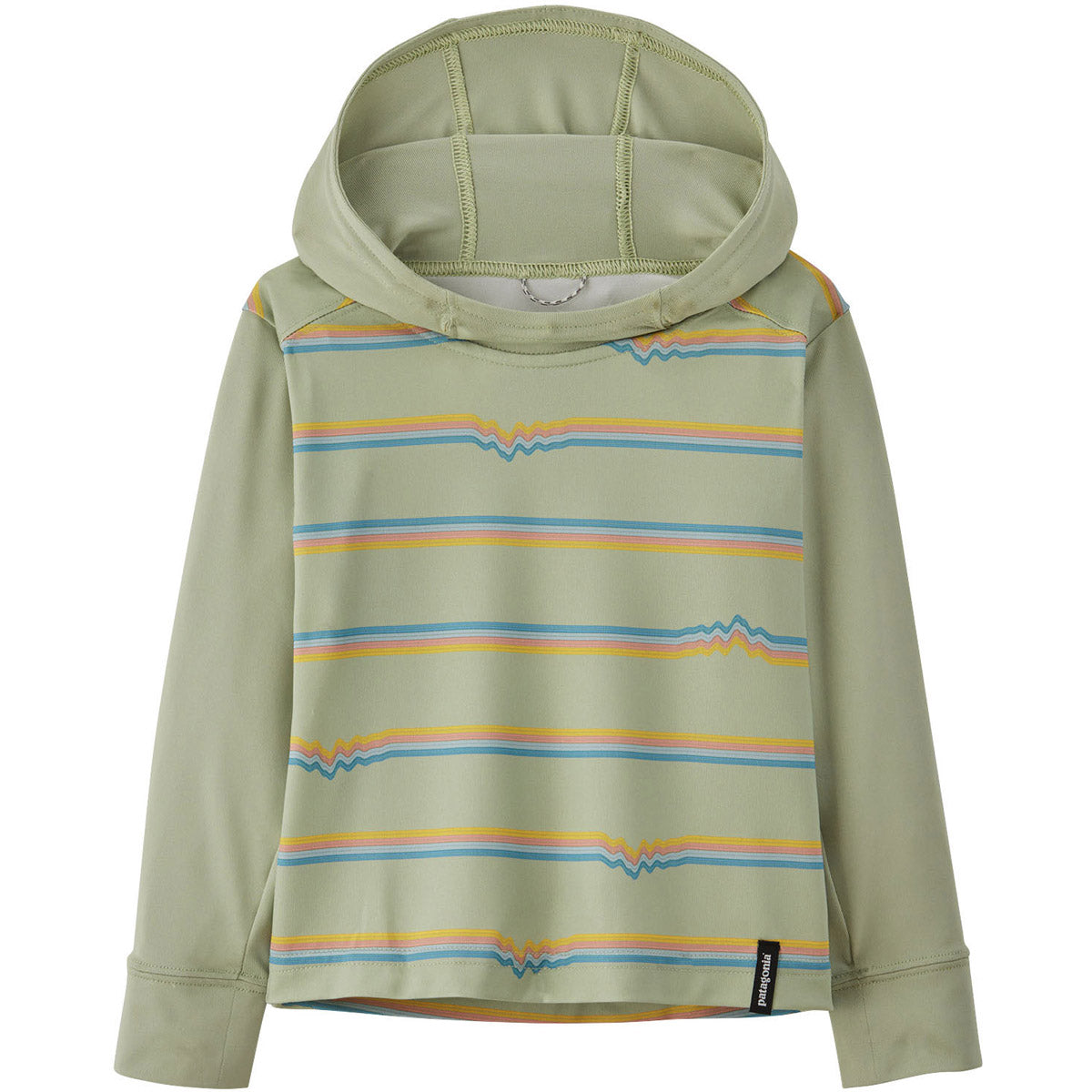 Patagonia Baby Capilene Silkweight UPF Hoody Ridge Rise Stripe Repeat Small: Salvia Green