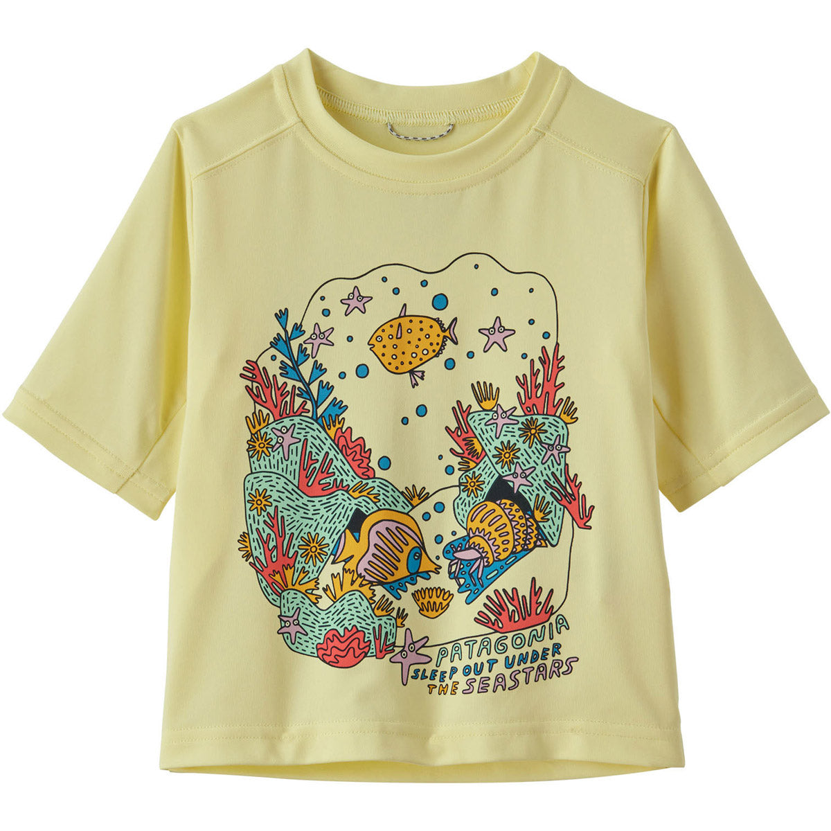 Patagonia Baby Capilene Silkweight T-Shirt Coral Campout: Isla Yellow