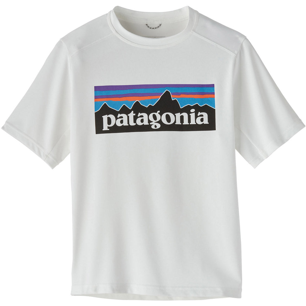Patagonia Kids' Capilene Silkweight T-Shirt P-6 Logo: White