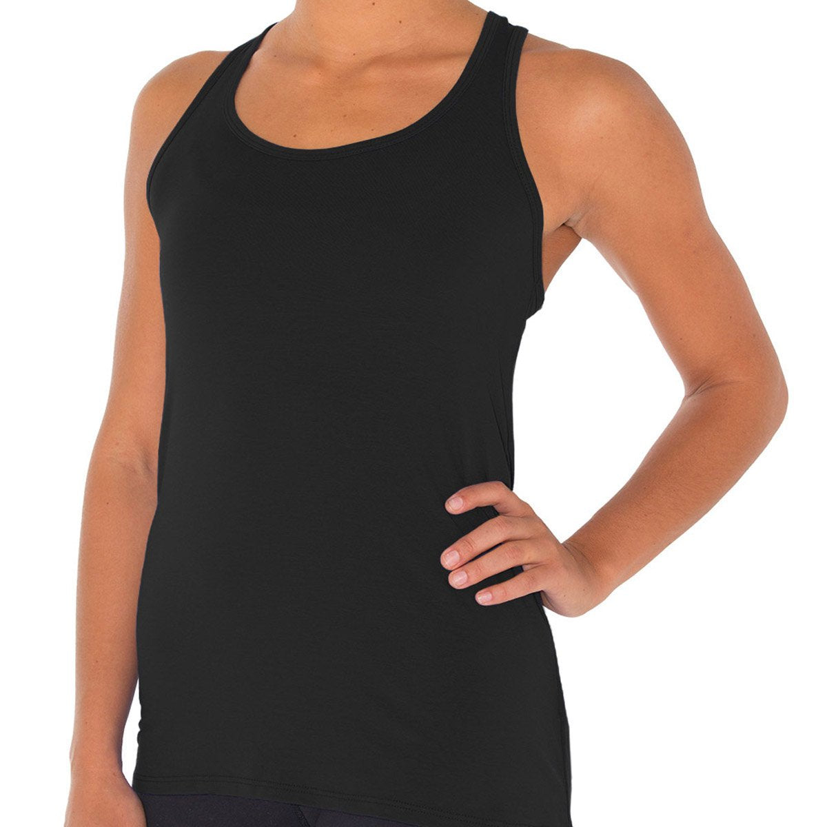 Free Fly Apparel Women's Bamboo Motion Racerback Tank Black