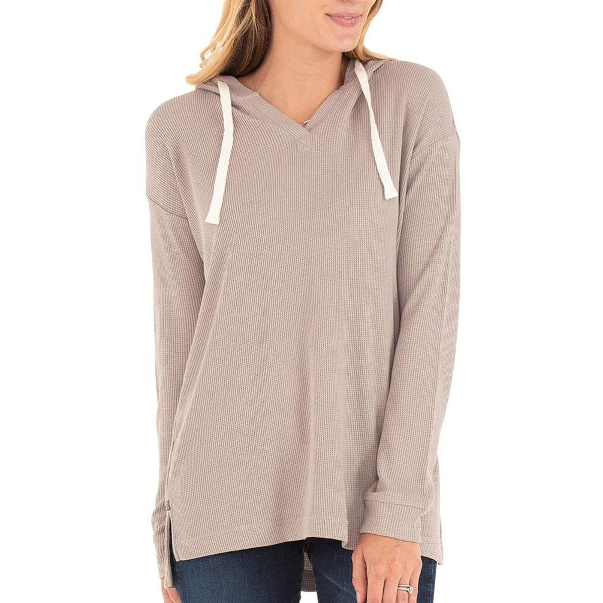 Free Fly Apparel Women&#39;s Bamboo Waffle Hoody Dune