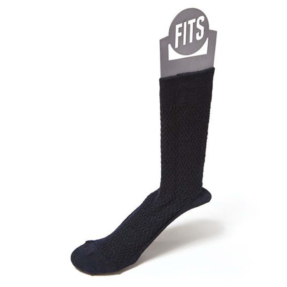 Fits Women&#39;s Cable Knit Crew Socks Black