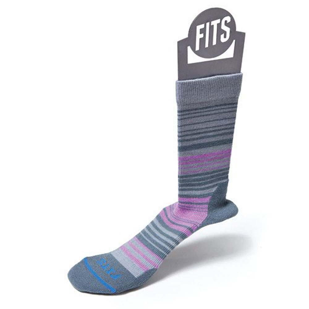 Fits Women&#39;s Casual Infinity Stripe Crew Socks Amethyst