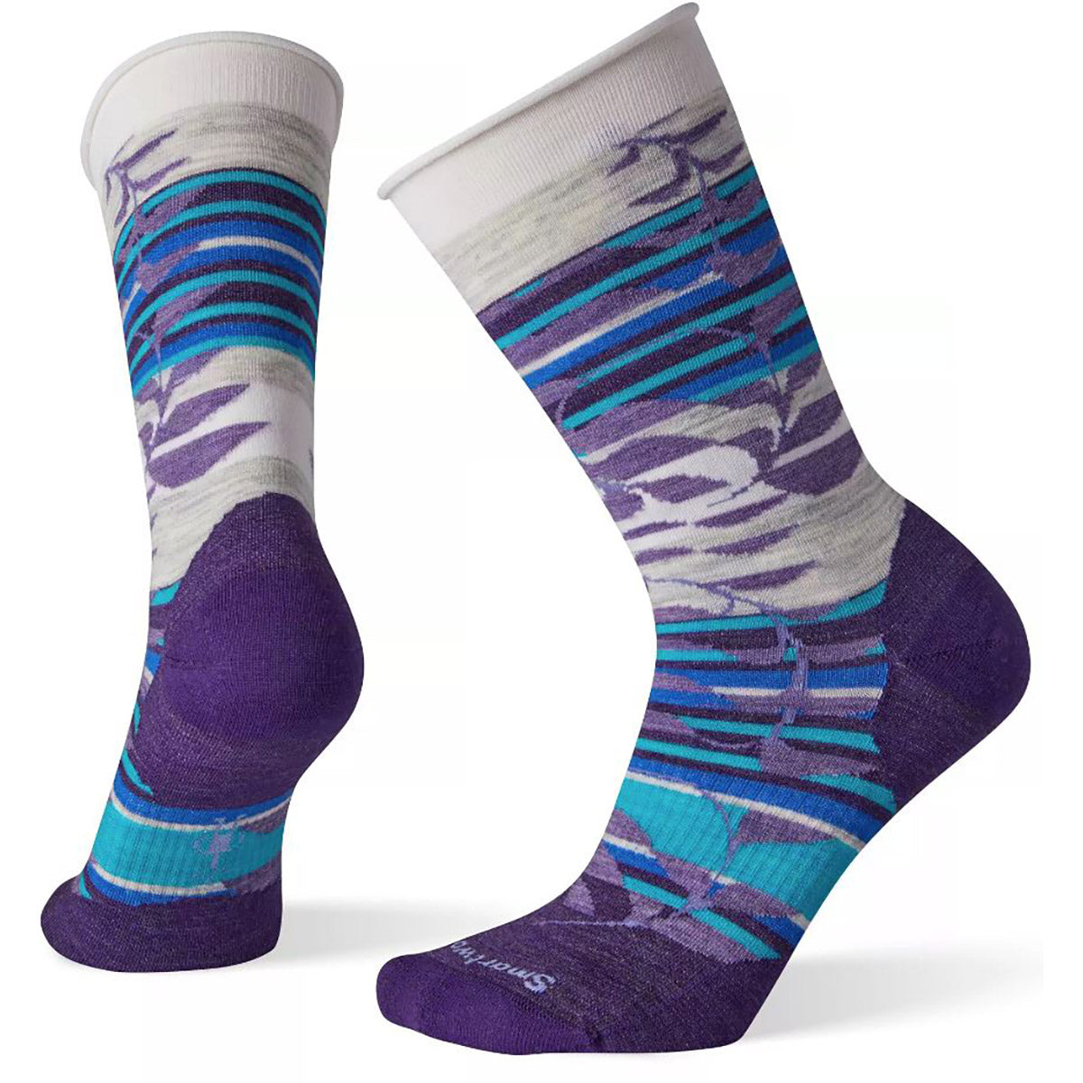 Smartwool Women&#39;s Non-Binding Pressure Free Palm Crew Socks Mountain Purple