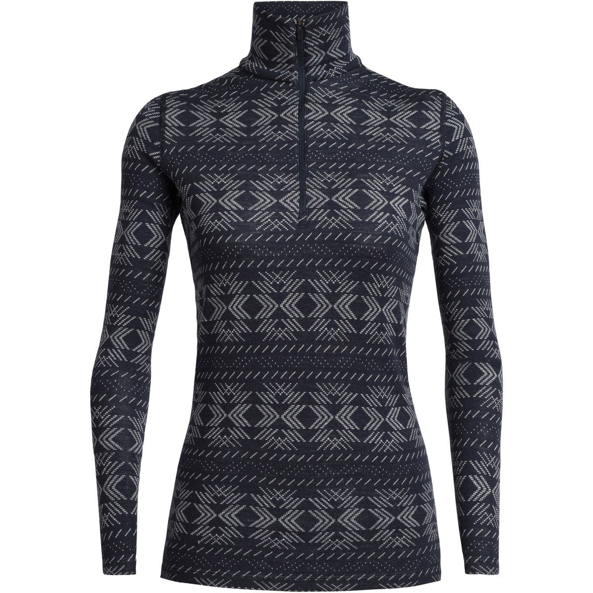 Icebreaker Women's 250 Vertex Ls Half Zip Crystalline Midnight Navy