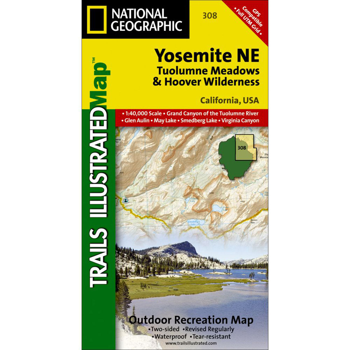National Geographic Maps Yosemite NE: Tuolumne Meadows And Hoover Wilderness