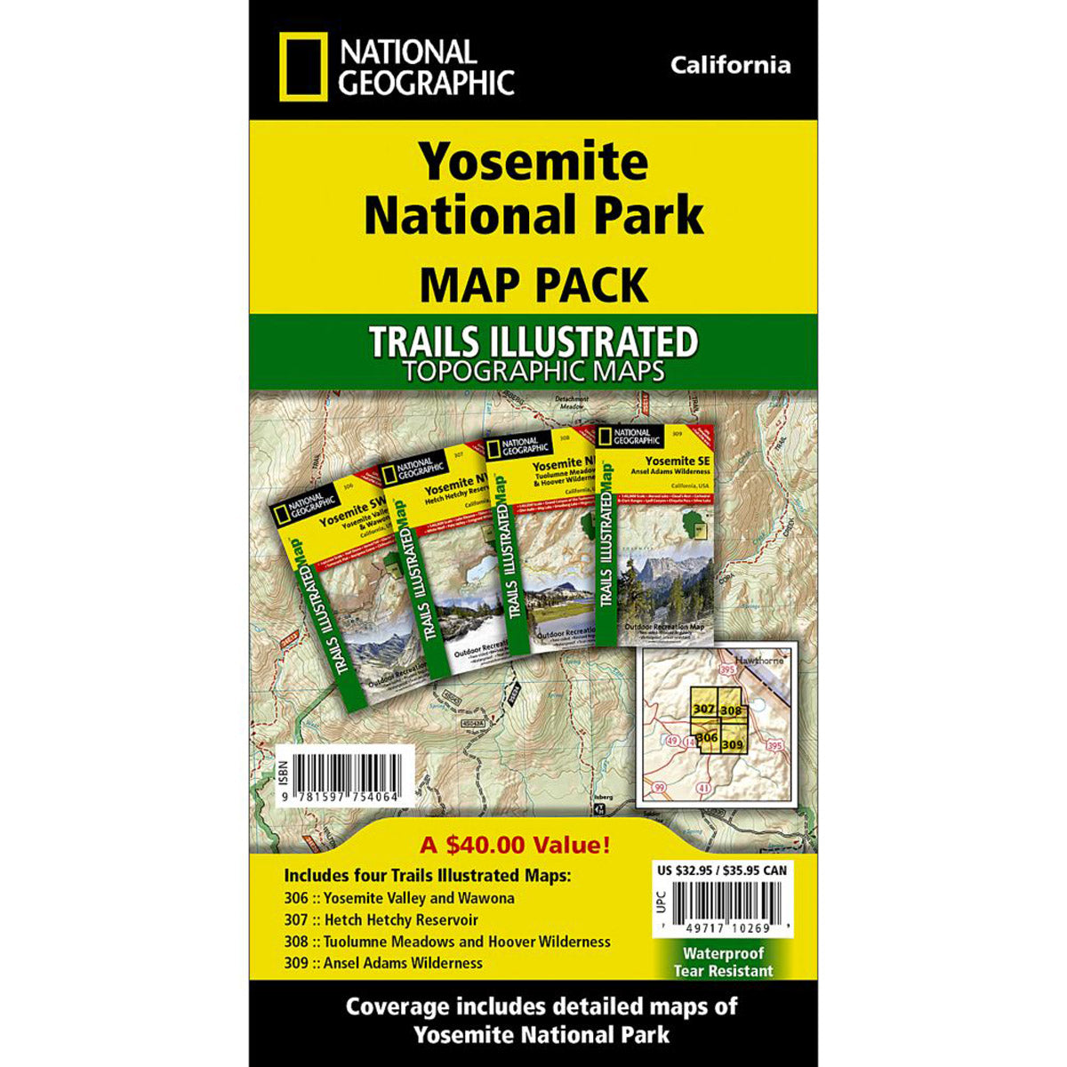 National Geographic Maps Yosemite National Park [Map Pack Bundle]
