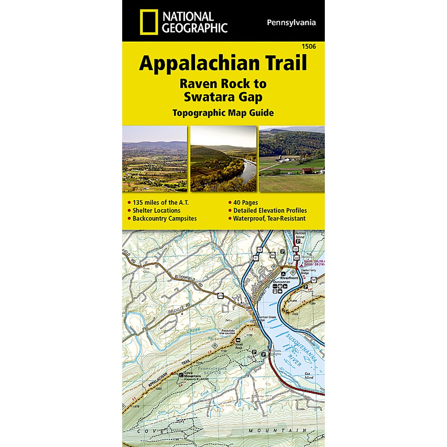 Appalachian Trail Map, Raven Rock to Swatara Gap [Pennsylvania]-National Geographic Maps-Uncle Dan's, Rock/Creek, and Gearhead Outfitters