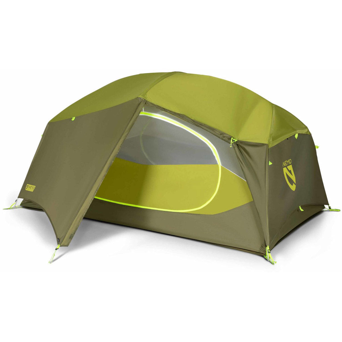 Aurora 2-Person Backpacking Tent & Footprint-NEMO Equipment-Nova Green-Uncle Dan's, Rock/Creek, and Gearhead Outfitters