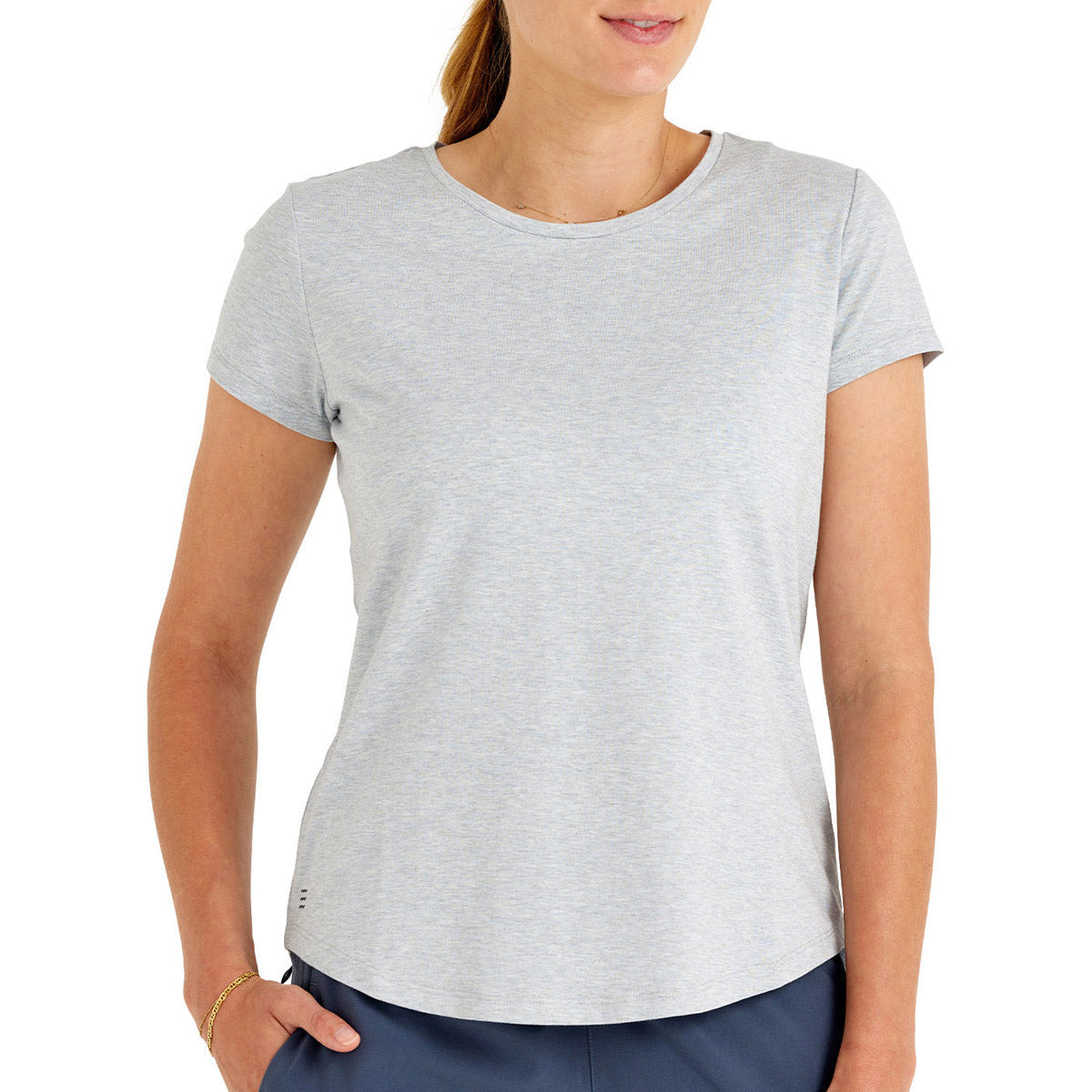 Free Fly Apparel Women's Bamboo Current Tee Bay Blue