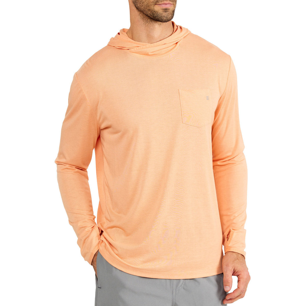 Free Fly Apparel Men's Bamboo Lightweight Hoodie Tropic Orange