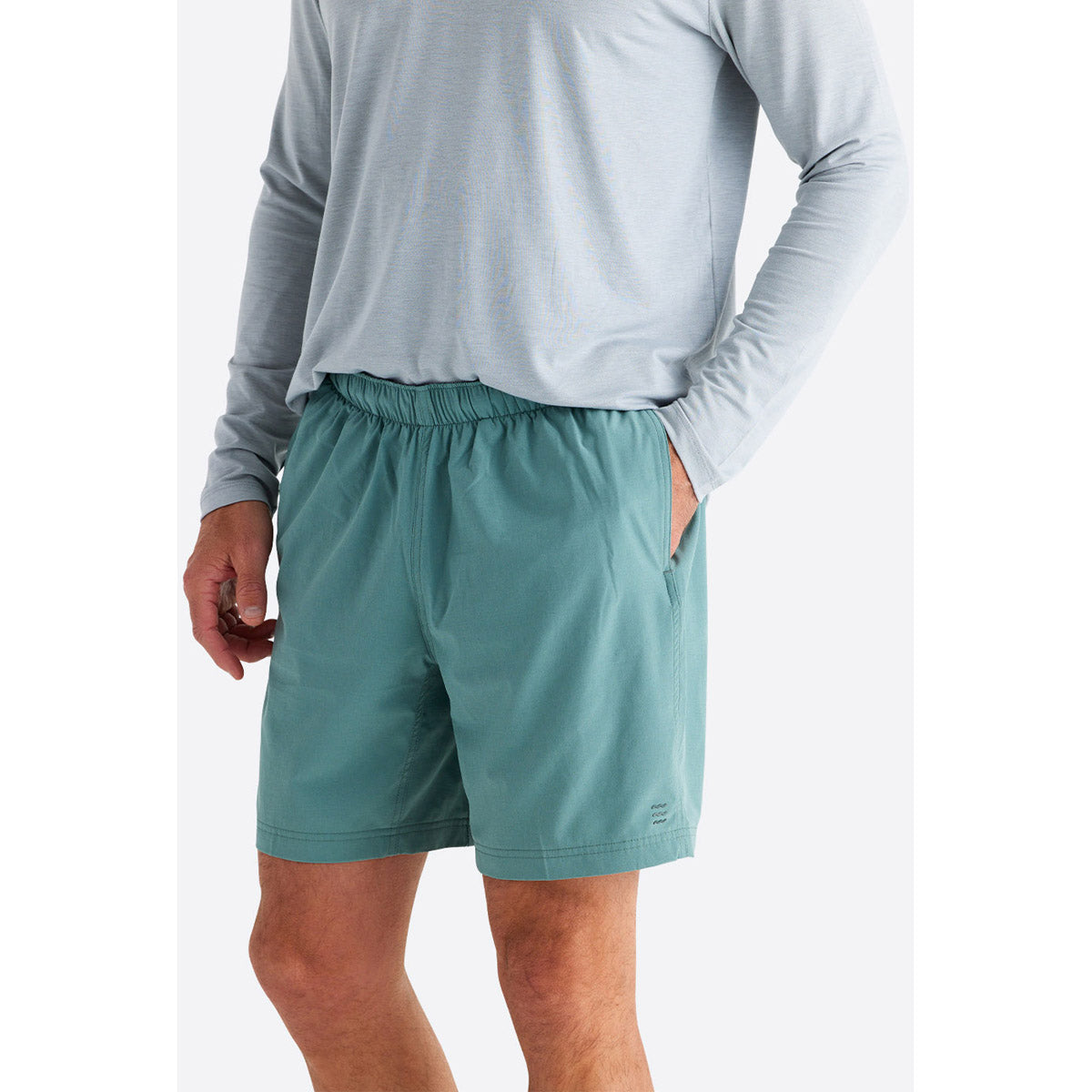 Free Fly Apparel Men's Lined Breeze Short - 7.5" Sabal Green