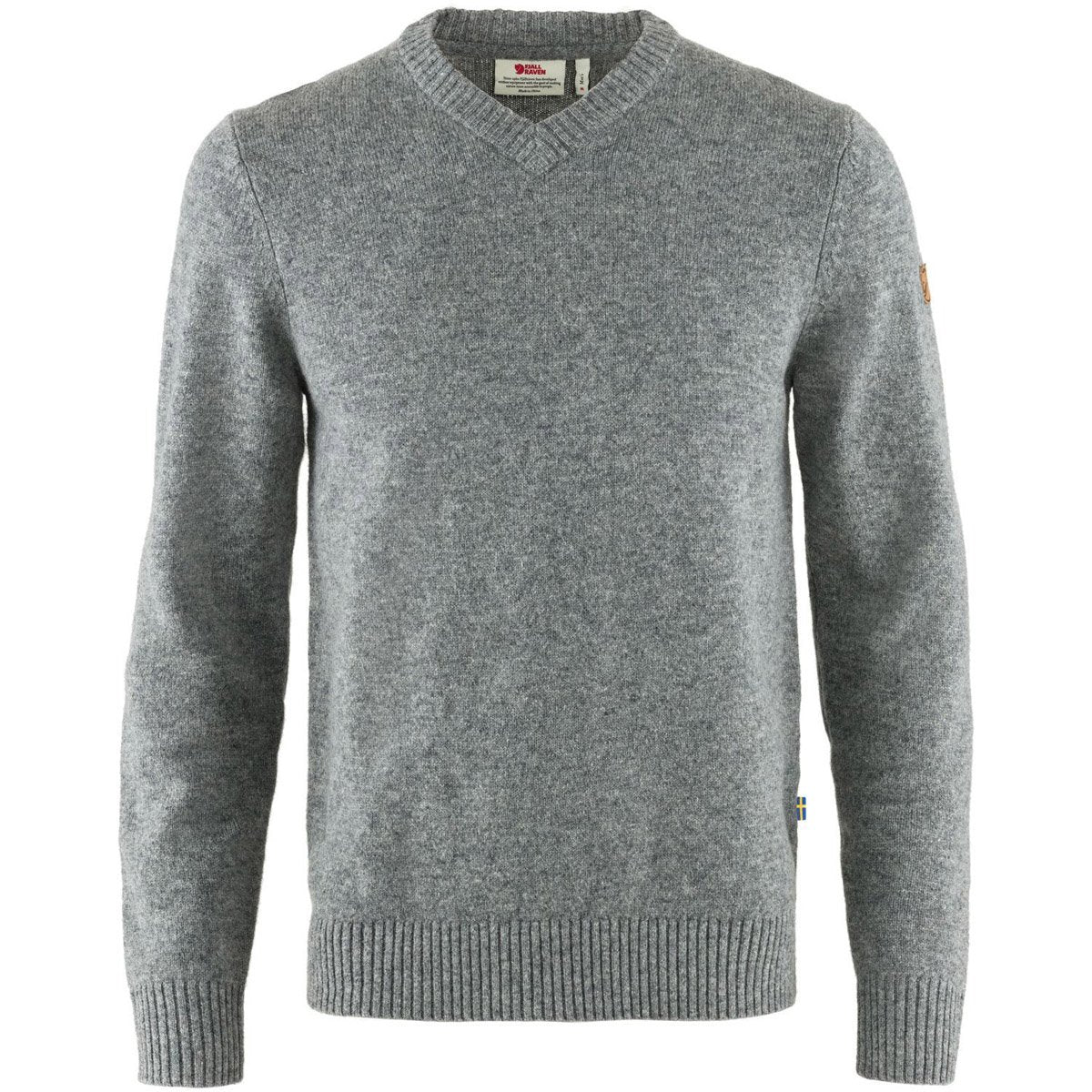 Men&#39;s Ovik V-Neck Sweater-Fjallraven-Grey-L-Uncle Dan&#39;s, Rock/Creek, and Gearhead Outfitters