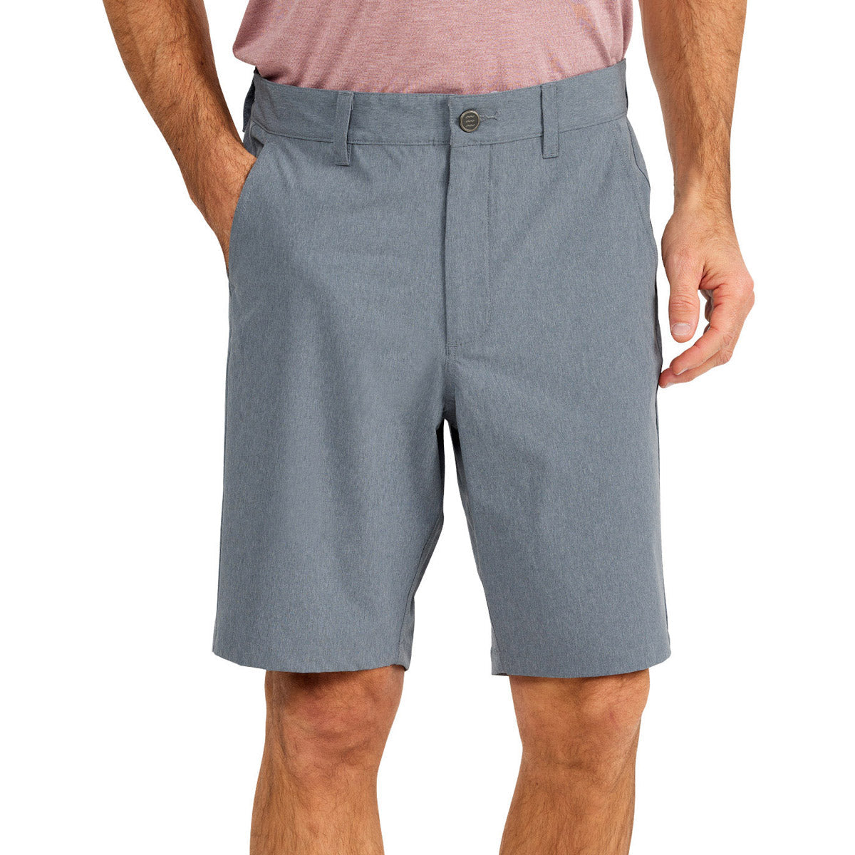 Free Fly Apparel Men's Hybrid Short II - 9" Heather Blue Dusk